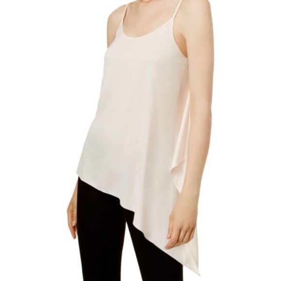 Bar III Ivory Just Blush Modal Asymmetrical Tank - Picture 9 of 9